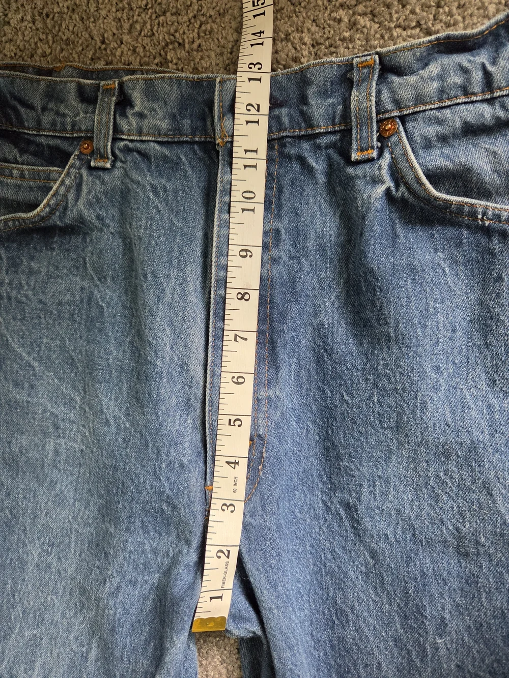 Vintage 1980's Mens Levi's Orange Tab 502 Denim Blue Jeans 36x33 Classic Fit